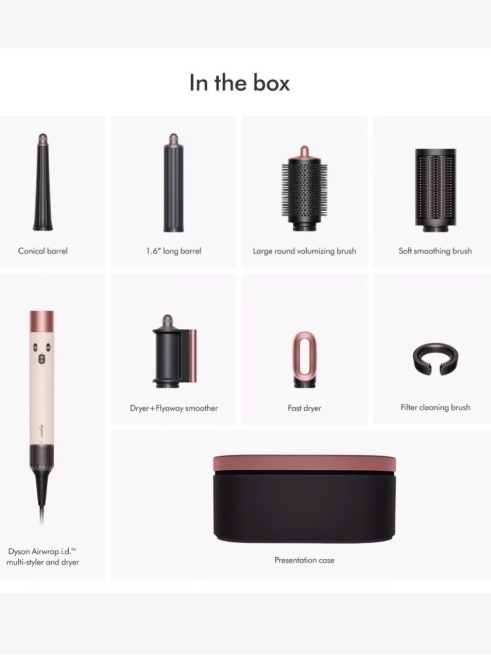 Dyson multi-styler in pale pink with rose gold accents